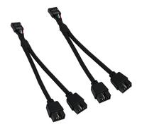teasteam Sdoppiatore USB 2.0 da 9 pin femmina a doppio maschio a 9 pin maschio, cavo di prolunga per scheda madre USB Y, design anti-smarrimento, in nylon intrecciato, per scheda madre interna del