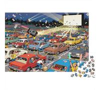 Teatro cinematografico americano Drive-In Puzzle in Legno Impermeabile DIY Puzzles Da 1000 Pezzi Regali Per Adulti Divertenti Giochi Educativi