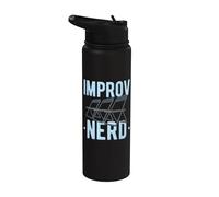 Teatro Dramma Improv Nerd Citazione Prove Attore Audizione Stainless Steel Insulated Water Bottle