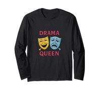 Teatro Dramma Maschere Commedia e Tragedia Dramma Queen Maglia a Manica