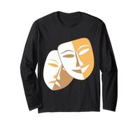 Teatro Drammatico Maschere Commedia e tragedia Maglia a Manica