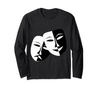 Teatro Drammatico Maschere Commedia e tragedia Maglia a Manica