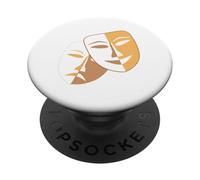 Teatro Drammatico Maschere Commedia e tragedia PopSockets PopGrip Adesivo