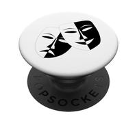 Teatro Drammatico Maschere Commedia e tragedia PopSockets PopGrip Adesivo