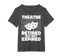 Teatro Pensionato Teatranti Recitazione Attori - Teatro Maglietta, Donna Plus-Size, Grigio Scuro, 2X