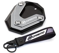 TEAUSA Misura for CFMOTO MT800 800MT 650MT 800 650 MT CF 650 TR-G 650TR-G Accessori Moto Cavalletto Cavalletto laterale Prolunga Pad Portachiavi (Size : Grey-combo)