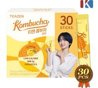 TEAZEN Kombucha Citron 5 g x 30 pezzi prebiotici a basso contenuto calorico b...