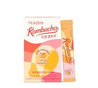 TEAZEN Mango Guava Kombucha Tea, Idratazione Drink Mix, Senza Zucchero, Probiotici vivi e Prebiotici, 10 Bastoncini, 50 ml