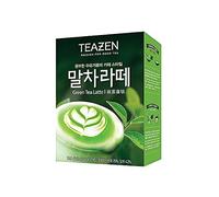 TEAZEN Matcha Latte - Preparato per Bevanda al Tè Verde Calda e Fredda - Latte Stile Café - Cremoso, Soffice e Rinfrescante - Basso in Calorie - 7 Bustine Individuali