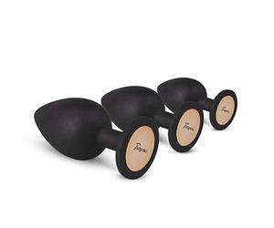 Teazers Buttplug Set - Silicone Triplicare Plug Anale Set di 3 Diverse Dimensioni - Adatto per principianti e utenti avanzati - Buttplug per Donna e Uomo - Nero