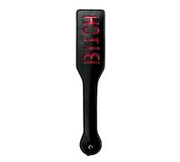 Frusta in Ecopelle con Impronta BITCH" - Easytoys (Nero-Rosso)"