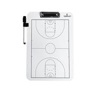 TEBASKET Lavagna da allenatore da pallacanestro, Lavagna tattica professionale per allenatori, doppio lato bianco e nero, strumento essenziale per strategie e pianificazione del gioco