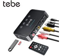 tebe NFC Bluetooth 5.0 Adattatore audio 3.5MM Aux RCA SPDIF Ricevitore FM wireless Trasmettitore Supporto TF U Riproduzione disco Telecomando