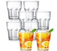 Tebery 250 ml Bicchieri di plastica, Bicchieri Acqua in Plastica Infrangibile, Riutilizzabile Bicchiere da birra whisky in plastica, Impilabili, confezione da 8