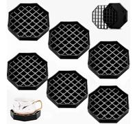 Tebery Confezione da 6 vassoi antigoccia da 10,2 cm, pratico vassoio raccogli gocce per dispenser di bevande, sottobicchieri da banco con griglia staccabile, vassoio antigoccia in plastica per feste,