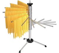 Tebery Stendi pasta per pasta, Stendino per 2.5 kg Pasta Lunga, 16 pioli estensibili, asta di supporto integrata, pieghevole