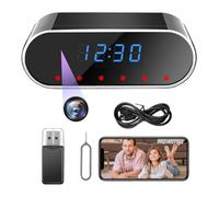 Tebetu Orologio Telecamera Spy HD 1080P, Microcamera Nascosta Camuffata per Interni, Mini Telecamera Spia WiFi 2.4/5G Visione Notturna, Movimento Rilevamento, 135° Grandangolo Ottima per Casa/Ufficio