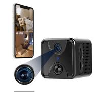 Tebetu Telecamera Spia Invisibile 4K, Mini Camera wifi Spia con Audio 3000mAh, Videocamera Sorveglianza Micro Spy Cam mit rilevamento del movimento PIR und grandangolo a 170° per interno/esterno