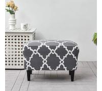 Tebeu88 Fodera elasticizzata per poggiapiedi, protezione per sgabello, con elastico nella parte inferiore, antipolvere, rimovibile e lavabile, copertura per pouf (stile 16)