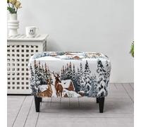 Tebeu88 Fodera elasticizzata per poggiapiedi, protezione per sgabello, con elastico nella parte inferiore, antipolvere, rimovibile, lavabile, copertura per pouf (stile 15)