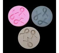 TEBI Home & Kitchen DIY Supplies AIDS Cancro consapevolezza portachiavi in silicone stampo fiocco fiocco in resina epossidica stampi
