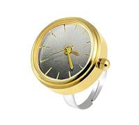 Tebinzi Orologio da dito in lega, stile retrò, orologio al quarzo in acciaio inox, per uomini e donne, gioiello alla moda regalo per laurea, compleanno, San Valentino, Natale, Oro sfumato, 1