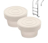 Tebinzi Tappi terminali in Gomma per scaletta per Piscina | Sostituzione dei gradini della Scala della Piscina Adatta 1,90 Pollici | per Piscine in Gomma per Piscine interrate, scaletta