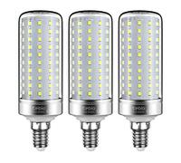 Tebio LED Argento Mais lampadine E14 25W Small Edison Screw Equivalente a 200W 2500LM Non Dimmerabile 6000K Bianco Freddo Lampadine a candela, 3 pezzi