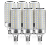 Tebio LED Argento Mais lampadine E14 25W Small Edison Screw Equivalente a 200W 2500LM Non Dimmerabile 3000K Bianca Calda Lampadine a candela, 6 pezzi
