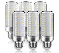 Tebio LED Argento Mais lampadine E27 25W Small Edison Screw Equivalente a 200W 2500LM Non Dimmerabile 3000K Bianca Calda Lampadine a candela, 6 pezzi