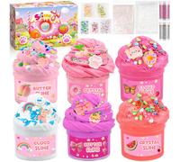 TEBOKHAD Fluffy Butter Kit Slime, 6 Confezioni Slime Kit, Soft and Stretchy, Kit