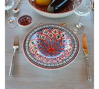 Tebsi Jileni, piatto, diametro 23 cm, colore: rosso