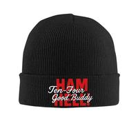 TEBTRGK Radioamatore Radioamatore Ham Hell Dieci Cappello Lavorato A Maglia per Le Donne Uomini Berretti Cappello Acrilico Caldo Caps