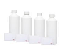 TEC Bottiglie di plastica vuote, contenitori vuoti da 500 ml, HDPE, collo da 28 mm, con tappo a vite senza perdite, coperchi per acqua e prodotti chimici liquidi ricaricabili (4)
