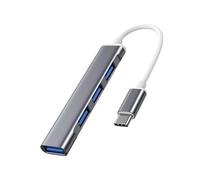 Tec-Digi Hub USB C, sottile da tipo C a 4 porte, adattatore USB 3.0, splitter USB, compatibile con Thunderbolt 3, MacBook Pro M1 Air 2020, iPad Pro Air, XPS 13/15