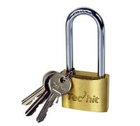 Tec Hit 428140 Lucchetto Ottone 40 mm Arco Lungo 3 chiavi