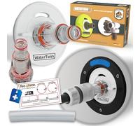 Tec4Camp® WATERTWIN-PRO Tappo per serbatoio con attacco per acqua | Adattatore con filtro per tappo serbatoio acqua a 3 pin D:78 | Connettore di riempimento dell'acqua | Accessori per camper roulotte