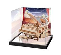Teca Acrilico Vetrina per Carillon Pianoforte Building Block Modello,Vetrina Antipolvere Trasparente Casella di visualizzazione (Non Incluso Modello) A,3MM