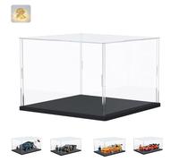 Teca Espositiva Acrilico Plexiglass 3mm per Lego 77262 Hoonicorn V1 76349 | Vetrina Trasparente Addensato e Led per 77260 Supra MK4 77261 Ferrari 499P 77255 77259 77258 Collezionismo Nero 20x10x10cm