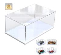Teca Espositiva Acrilico Plexiglass 3mm per LEGO Millennium Falco Modello | Vetrina Trasparente per 75375 75426 11375 Ferrari 2004 75447 Razor Crest 21366 21319 21328 21590, Bianco Interno 35x25x15cm