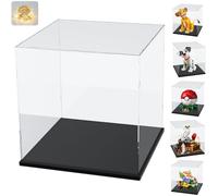 Teca Espositiva Acrilico Plexiglass per LEGO 76466 Pietra Filosofale 43269 | Vetrina Trasparente 3mm Addensato per Cucciolo 101 43247 72154 Poké Ball 21066 11505 77073 31167 43249 Basket, Nero Cubo 30cm