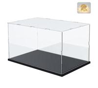 Teca Espositiva Plexiglass Acrilico per Lego Fontana di Trevi 10359 per Calcio 75347 76428 21270 42205 42173 75404 42203 42161, Vetrina per Collezionismo Vetrinetta con Led, Interno Nero 30x20x20cm