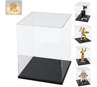 Teca Espositiva Plexiglass Acrilico per Lego Gatto Tuxedo 21349 per Lego C3PO 75398 77072 43230 per Labubu Pop mart Monsters Fall In Wild Peluche, Vetrina per Collezionismo Vetrinetta, Nero 25x25x40cm