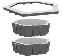 Teca Espositore per LEGO Minifigures Esagonale Copertura Plexiglass 3D