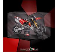 TECA IN PLEXIGLASS ACRILICO-DISPLAY-PER LEGO®42238-MOTO DUCATI DESMO450 MX FACTO