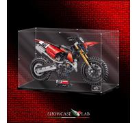 TECA IN PLEXIGLASS ACRILICO-DISPLAY-PER LEGO®42238-MOTO DUCATI DESMO450 MX FACTO