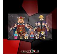 TECA IN PLEXIGLASS ACRILICO-DISPLAY-PER SET LEGO®75644-DORI CONTRO BROGI-GIGANTI
