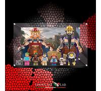 TECA IN PLEXIGLASS ACRILICO-DISPLAY-PER SET LEGO®75644-DORI CONTRO BROGI-GIGANTI