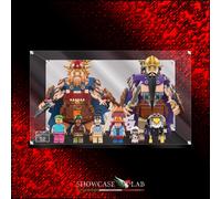 TECA IN PLEXIGLASS ACRILICO-DISPLAY-PER SET LEGO®75644-DORI CONTRO BROGI-GIGANTI