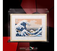 TECA IN PLEXIGLASS ACRILICO-SHOWCASE-PER LEGO 31208-HOKUSAI-LA GRANDE ONDA
